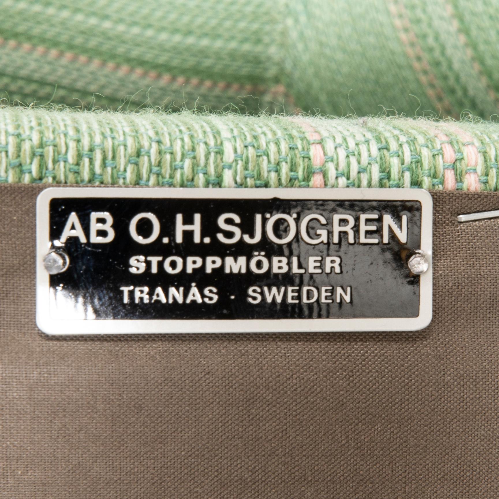 Carl Malmsten,  fåtölj med fotpall, "Häggbom", OH Sjögren.