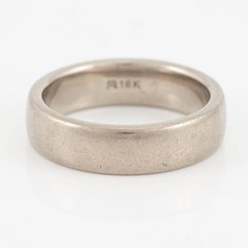 Slät ring 18K vitguld.