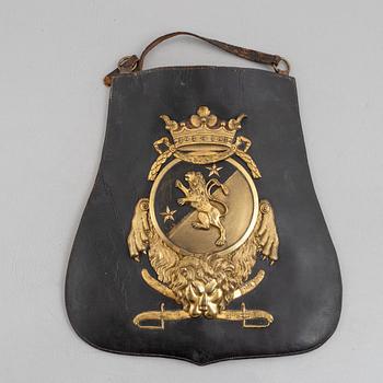 Sabre pouch, model 1797 for an officer in the Västgöta Dragoons.