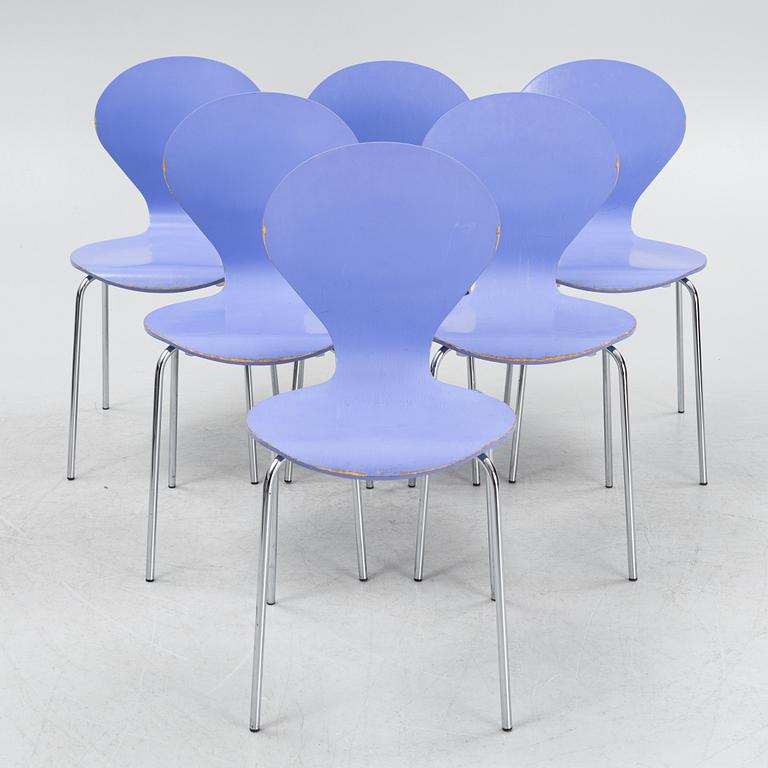 Erik Ole Jørgensen, six 'Rondo' chairs, Danerka, Denmark, 21st century.