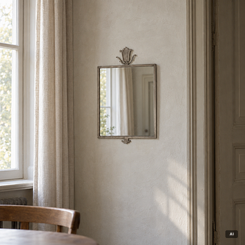Edvin Ollers, a pewter mirror, Schreuder & Olsson, Stockholm, 1928.