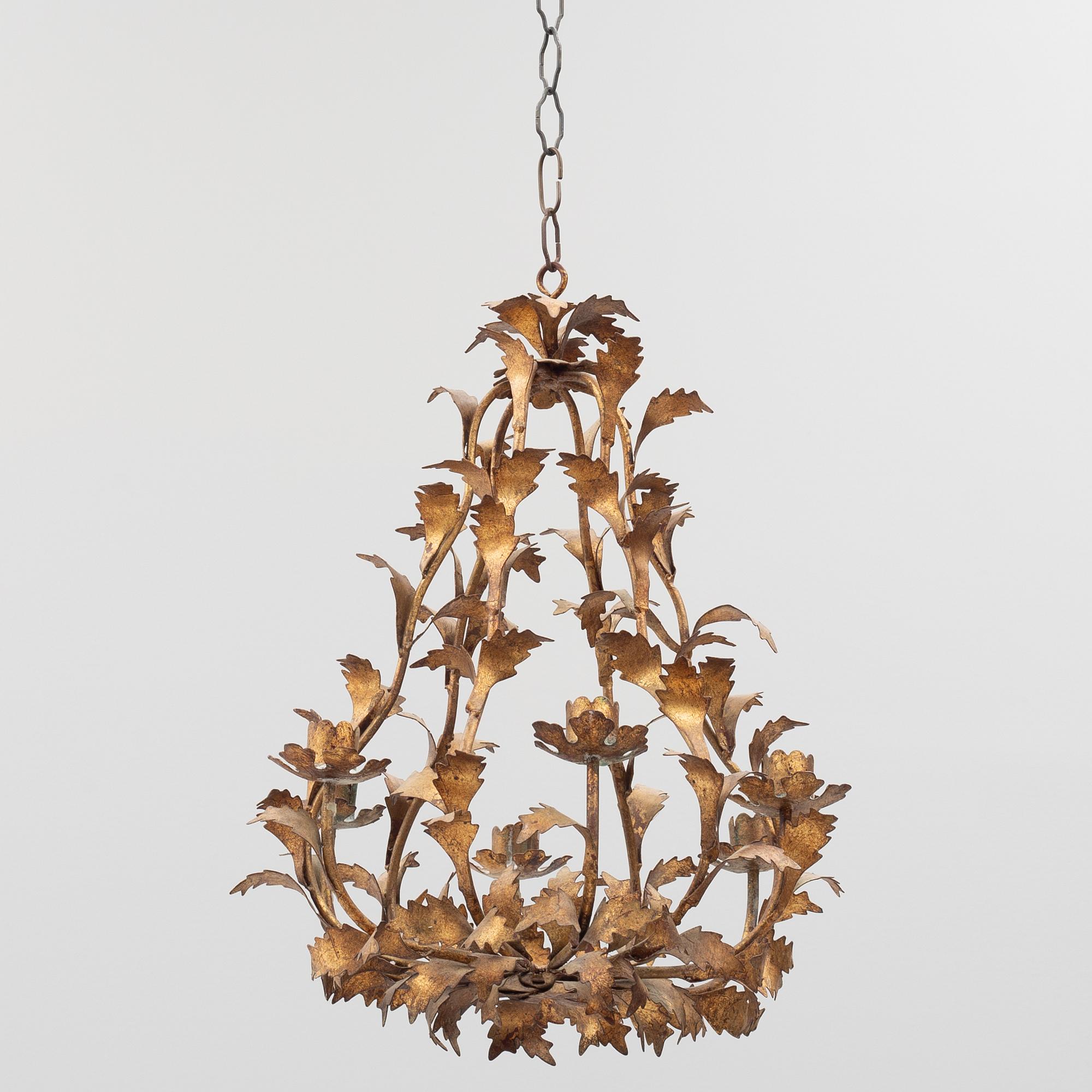 A Rococo style chandelier, second half of the 20th century.