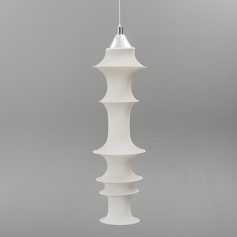 a 'Falkland' ceiling lamp by Bruno Munari, for Danese, Italy. Designed 1964.