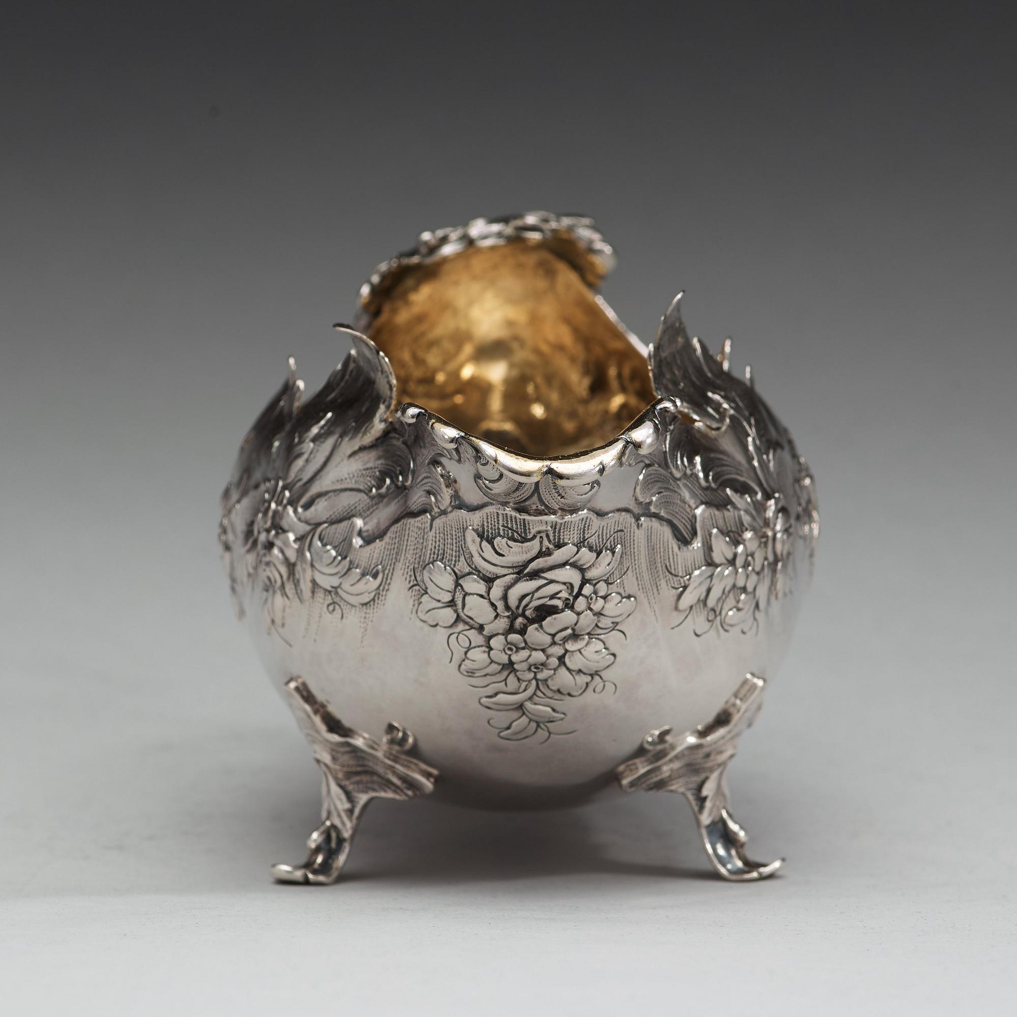 JOHAN BERGENGREN, Kristianstad 1764, gräddsnäcka, silver, rokoko.
