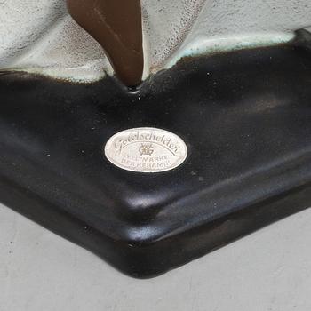 An earthenware sculpture, 'Adagio', by Josef Lorenzl, Goldscheider, West Germany,