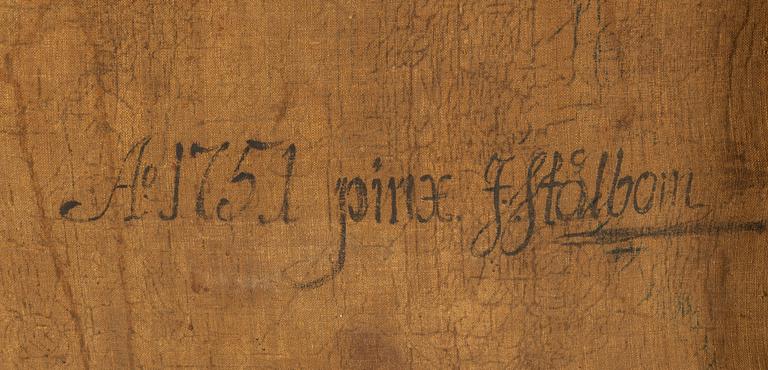 JOHAN STÅLBOM, oil on canvas, signed and dated 1751 verso.