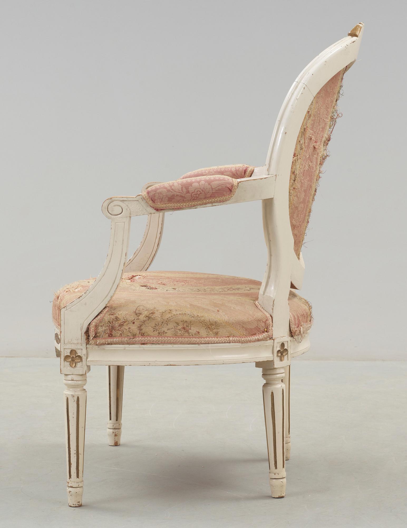 KARMSTOL, gustaviansk stil, 1900-tal.