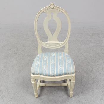 A Gustavian late 18th century chair by M. Lundberg (master in Stockholm 1775-1802).