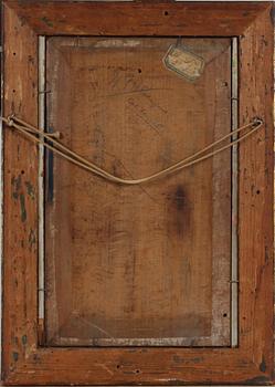 CHARLES JOSHUA CHAPLIN, tillskr, olja på pannå, sign.