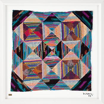 MISSONI OTTAVIO, Multipel, textil på plexiglas, signerad och numrerad 24/25, daterad -83.