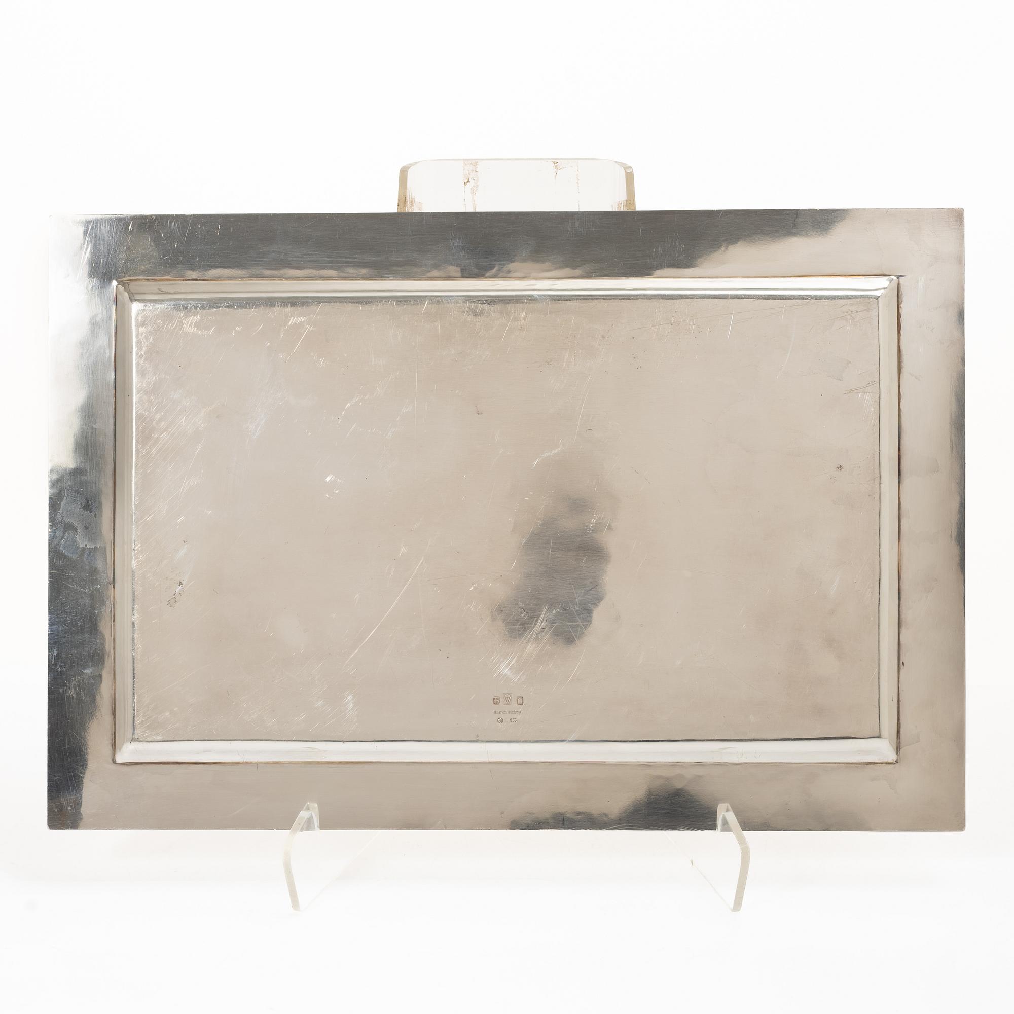 H.J. Wilm, bricka, sterling silver, Hamburg 1900-tal.