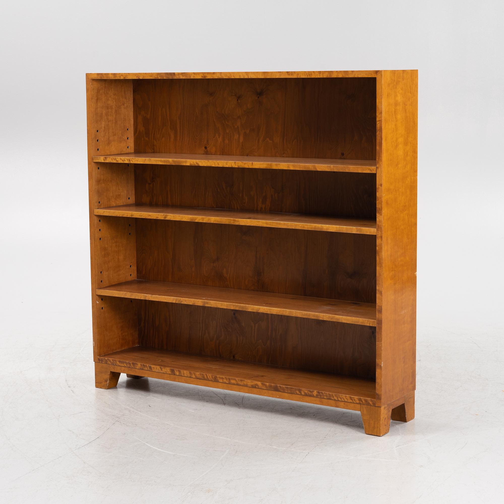 A birch veneered book case, 1930s/40s.
