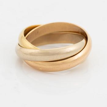 Cartier, ring, "Trinity", 18K tri-coloured gold.