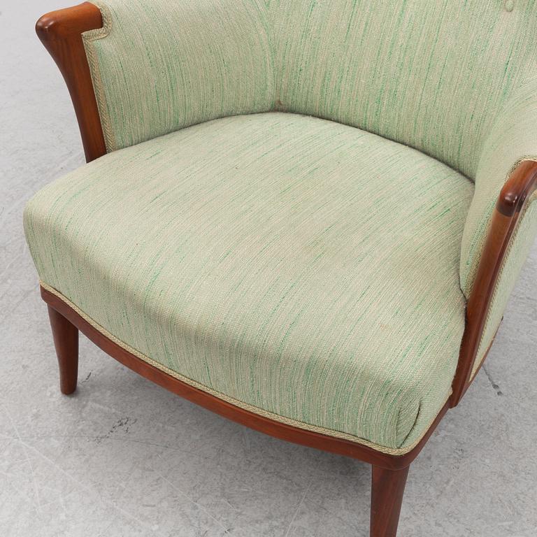 Carl Malmsten, armchair, "Vår Fru", OH Sjögren, Tranås, Sweden, second half of the 20th Century.