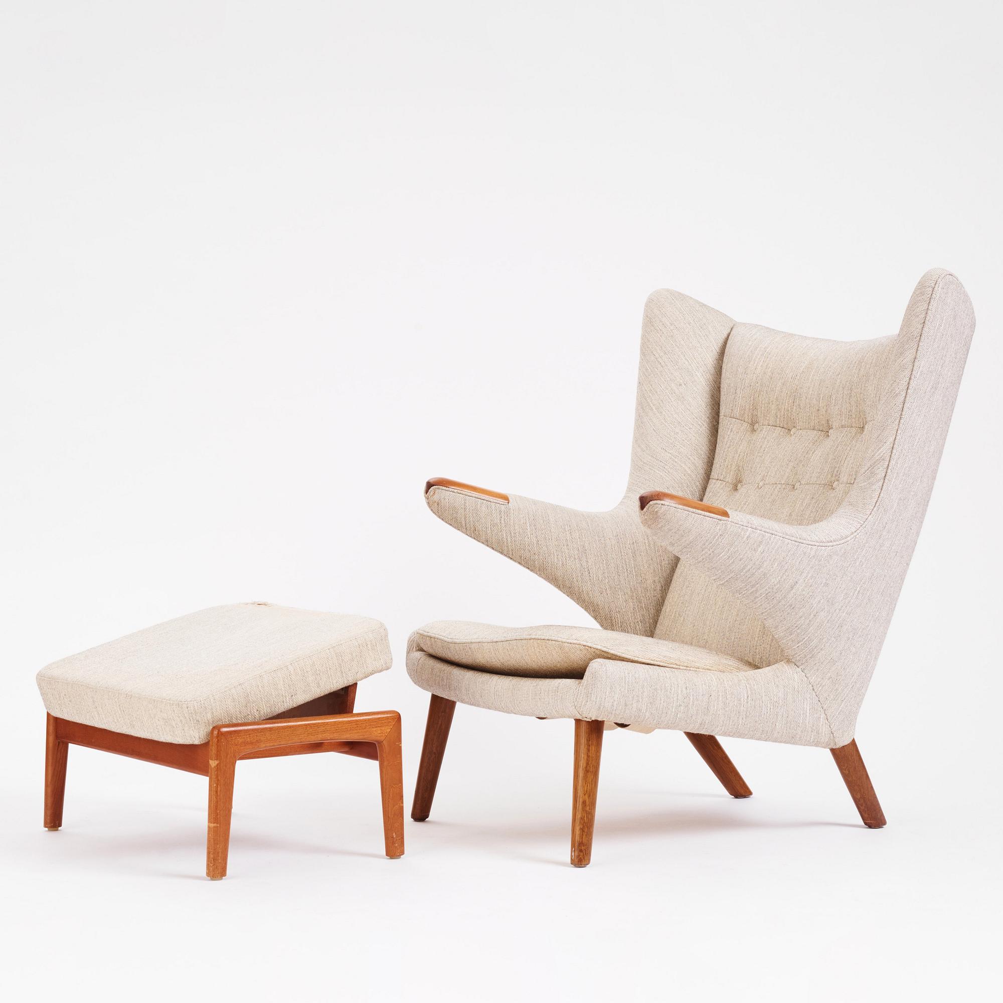 Hans J. Wegner, fåtölj, "Bamse", AP-stolen, Danmark 1950-60-tal.