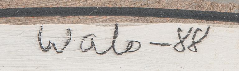 RAIMO WALO, öljy levylle, signeerattu ja päivätty -88.