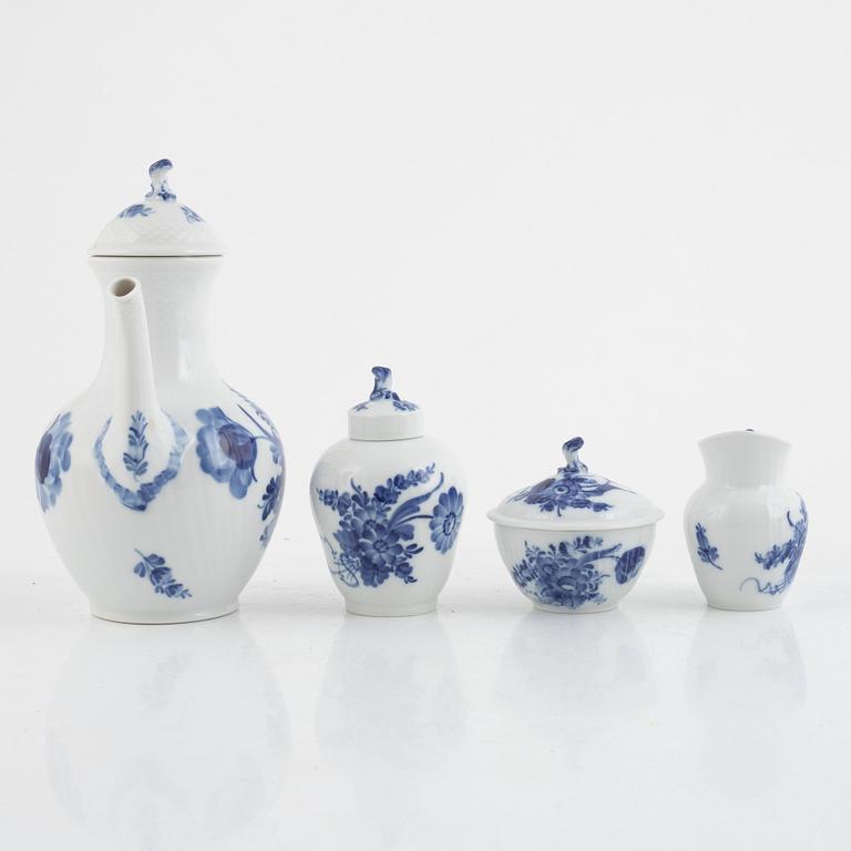 A 29-piece porcelain coffee service, "Blur Flower", Royal Copenhagen, Denmark.