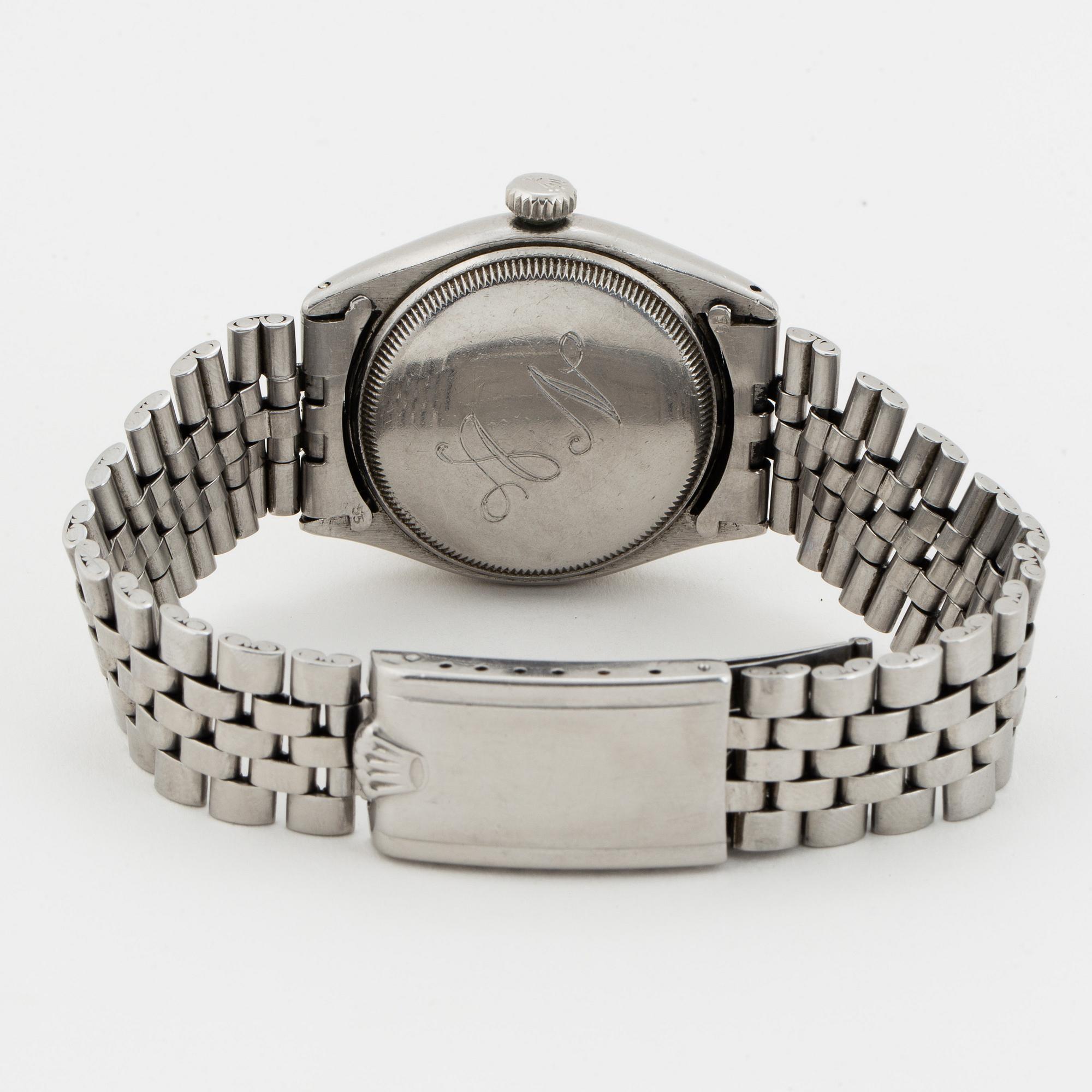 ROLEX, Oyster Perpetual, Chronometer, "Semi Bubble Back", wristwatch, 34,5 mm.