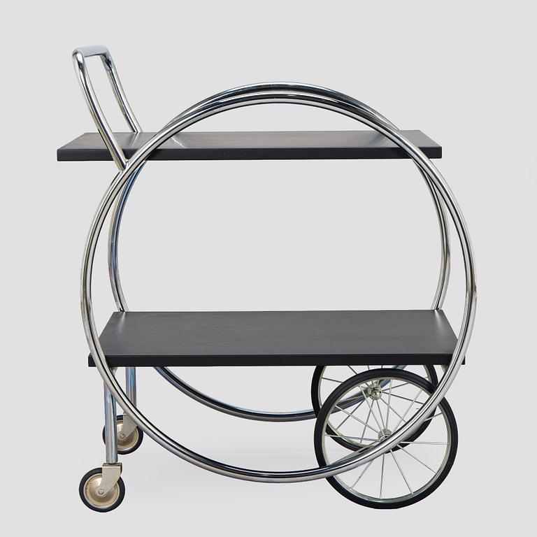 Serving trolley, functionalist style, 2000s.