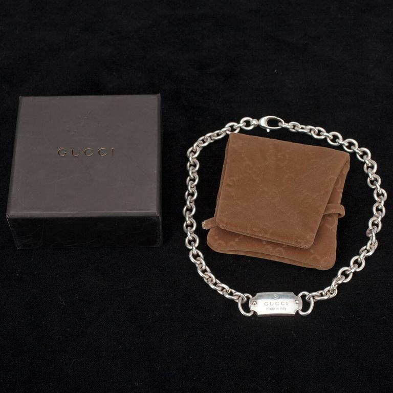 HALSKEDJA, Sterlingsilver, Gucci, Italien, 2000-tal. Vikt 65 g.