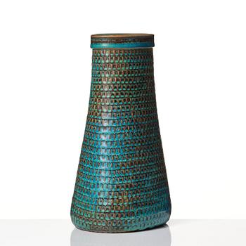 Stig Lindberg, a stoneware vase, Gustavsberg studio, Sweden 1964.