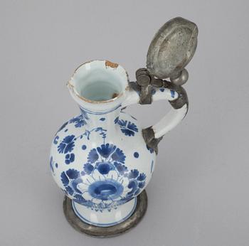 KANNA, fajans, möjligen Delft, Holland 1700-tal.