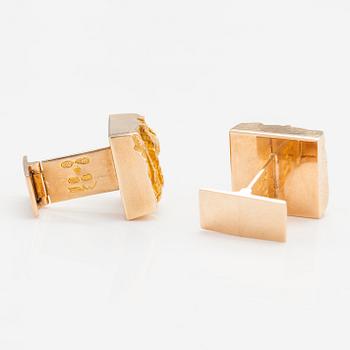 Björn Weckström, Manschettknappar "Bergen", 14K guld. Lapponia 1968.