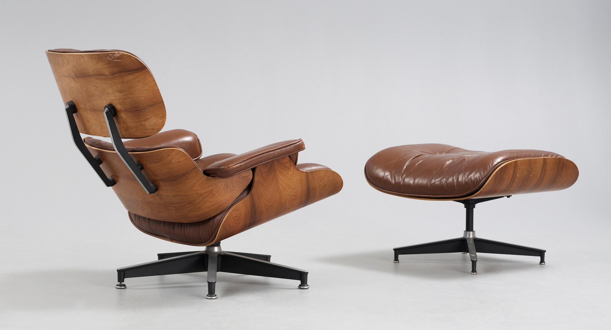 CHARLES & RAY EAMES, "Lounge Chair and ottoman", Herman Miller, 1960-tal.