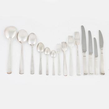 Jacob Ängman, bestickservis, 129 delar, "Rosenholm", bl.a. GAB, Stockholm, 1960.