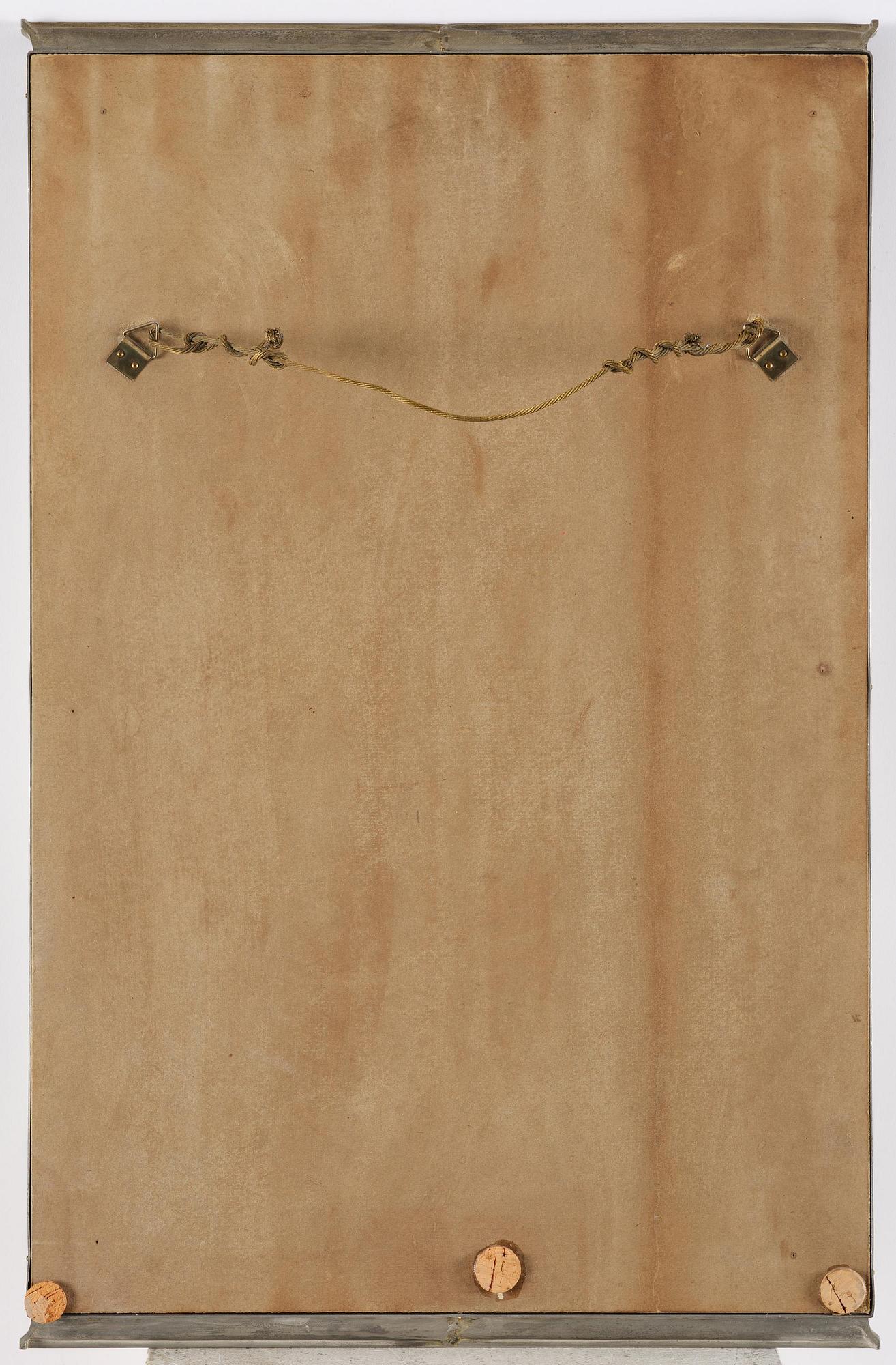 Nils Fougstedt, a rare pewter and brass wall mirror model A 679, Firma Svenskt Tenn, Stockholm, 1932.