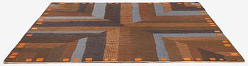 Margareta Grandin-Nettles, a carpet, flat weave, c. 278 x 275 cm, signed GLH MG.