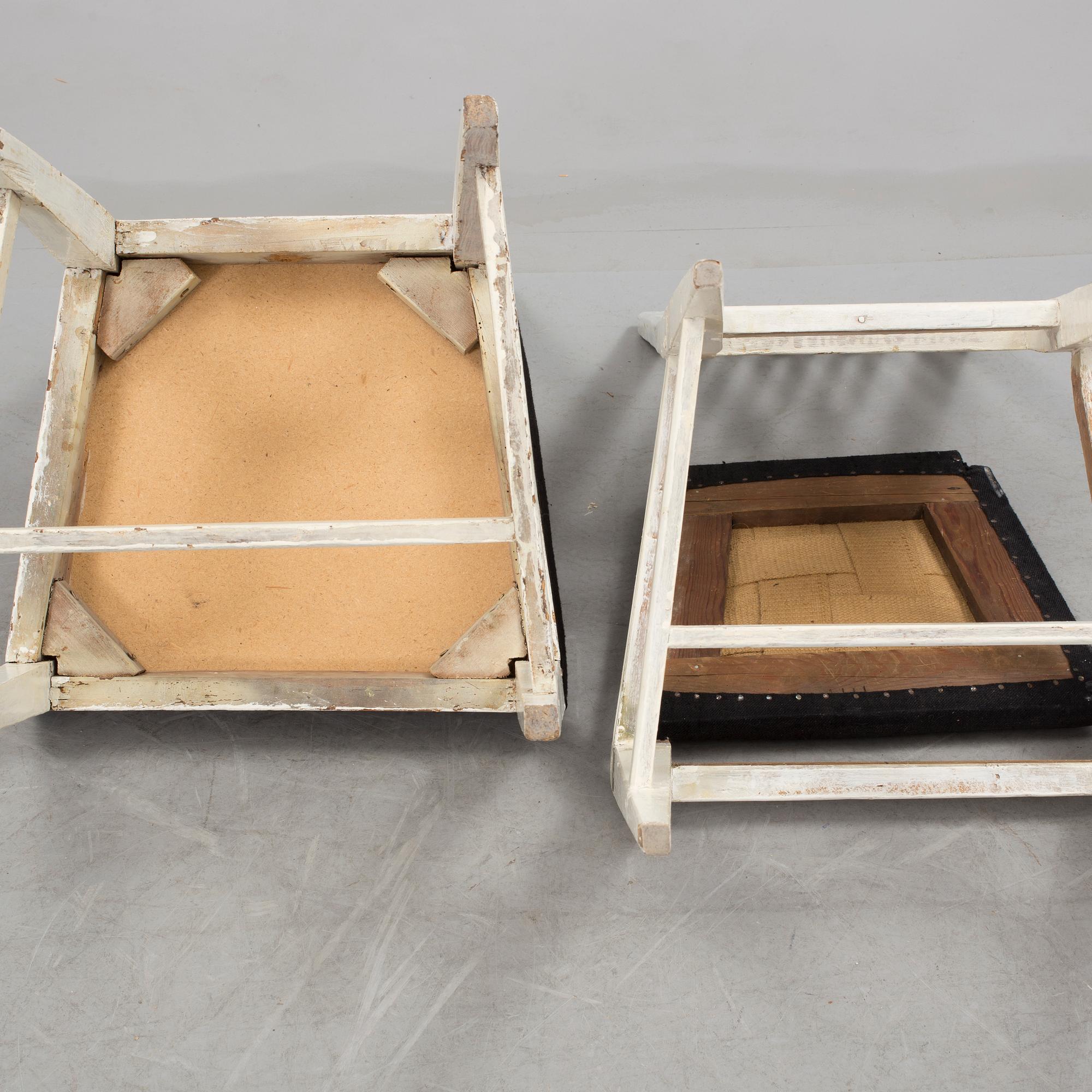 A pir of Gustavian chairs signed CIWS (Carl Johan Wadström, Stockholm 1788 - 1816 ).