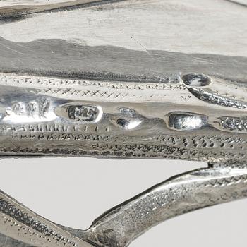 K Anderson, inkstand, silver and glass, Stockholm, 1900-1902,