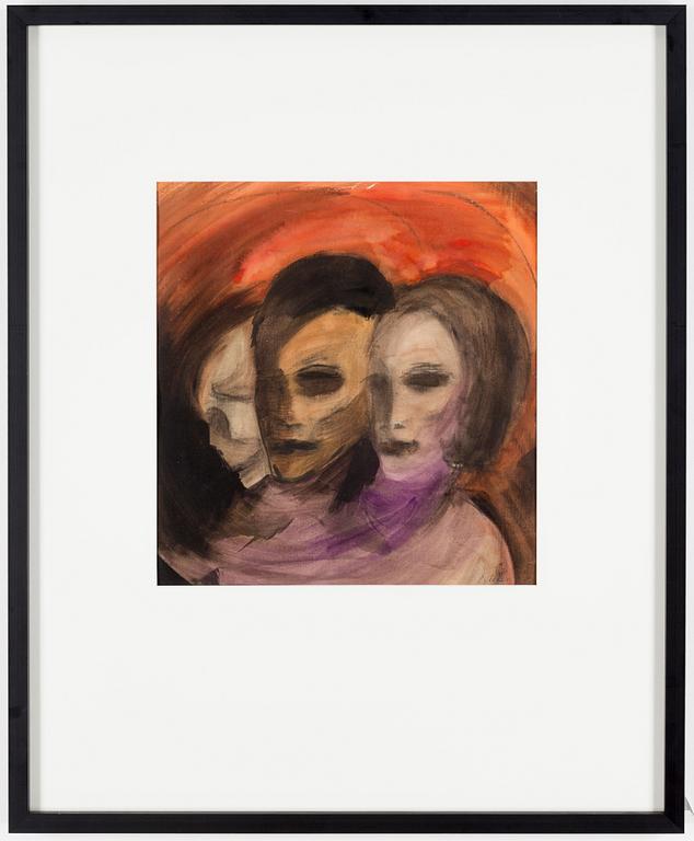 PETER WEISS, watercolour on paper, signed and dated 35.