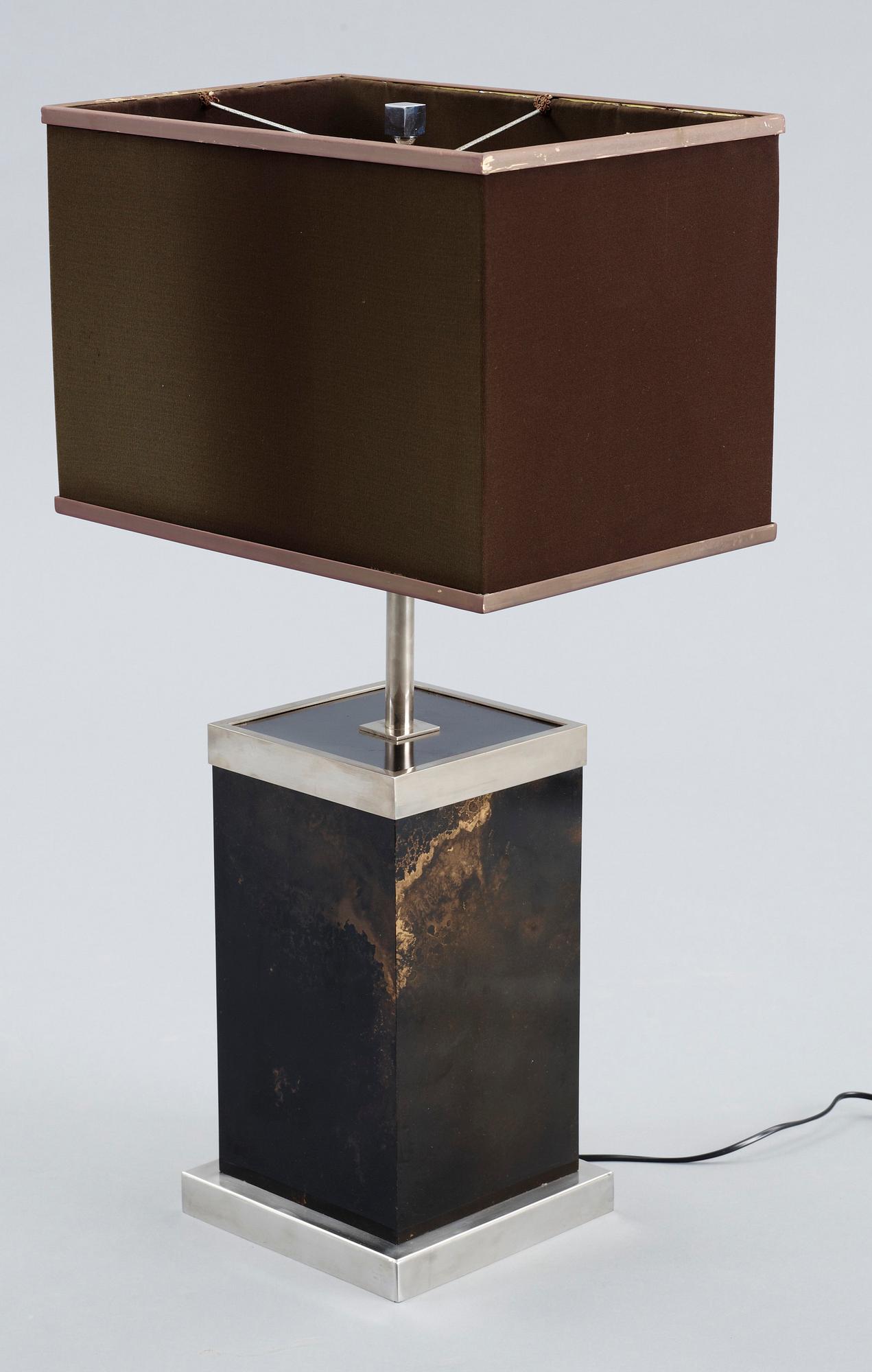 A Romeo Rega polished chrome table lamp, Italy 1970's.