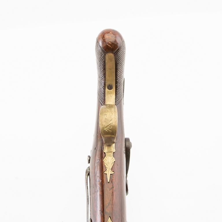 Percussion pistol, JJ Wolff Southampton, 19th century.