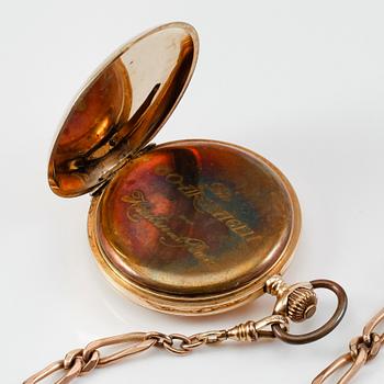 FICKUR, 14K guld, savonett, 1900-talets första hälft.