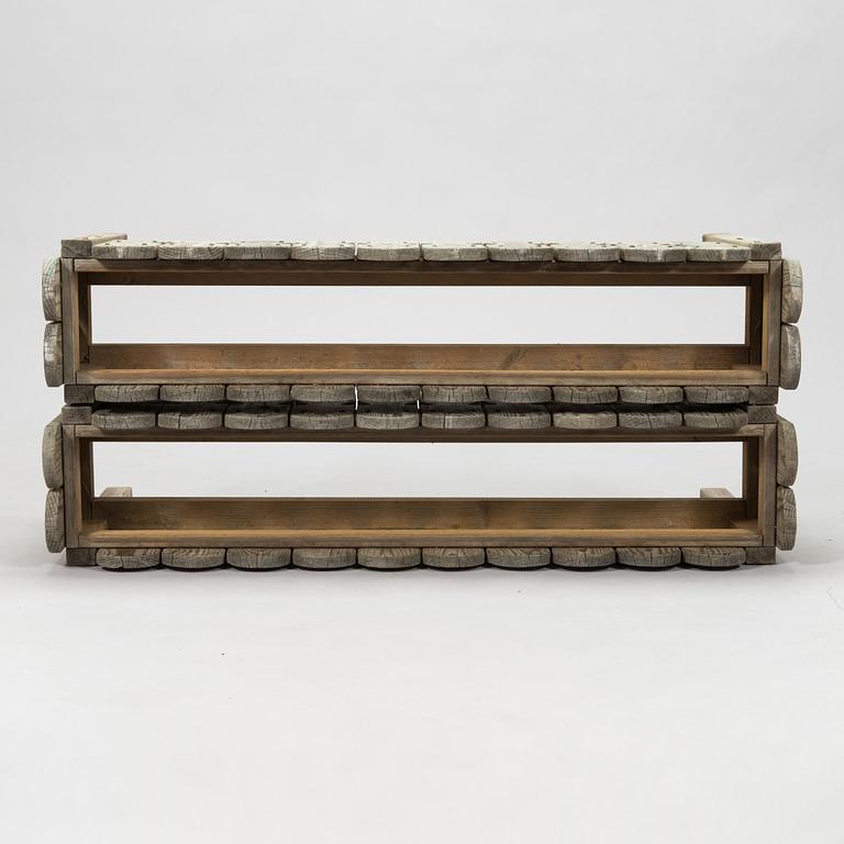 Blombänk, ett par, furu.