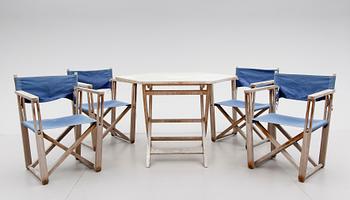 TRÄDGÅRDSMÖBEL, 5 delar, "På Kryss" Björn Hultén, samt "Viken", Gunnila Norin, 1900-talets andra hälft.