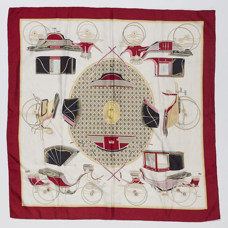 Hermès, scarf, "Les Voitures a Transformation".