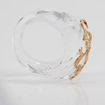 RING, 14k guld och bergkristall.