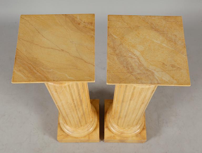 PIEDESTALER, 1 par, sent 1900-tal.