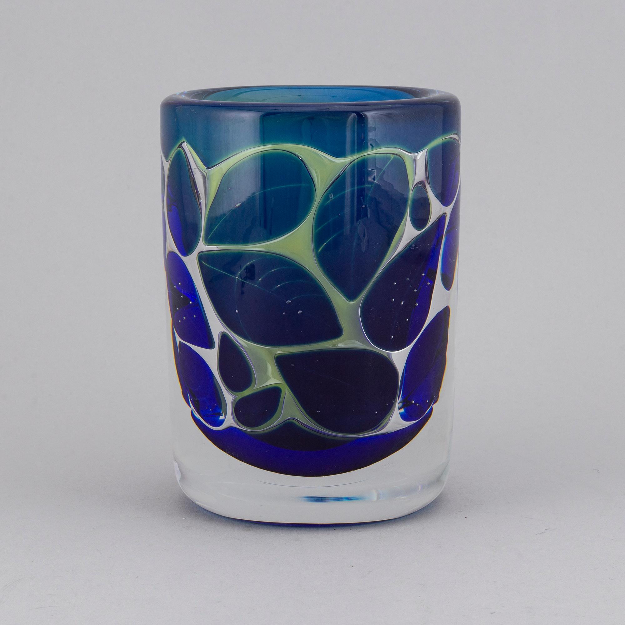 OLLE ALBERIUS, vase ariel "Astrakan" Orrefors signed.