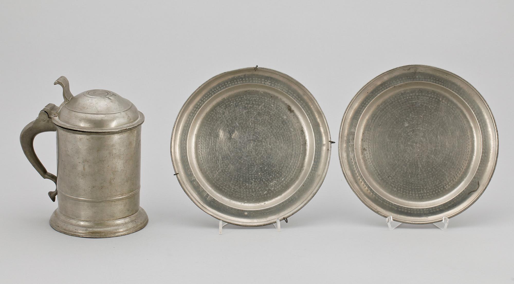 PARTI TENN, 4 delar, Bl.a. Samuel Pettersson Hult, Norrköping 1756-1771.