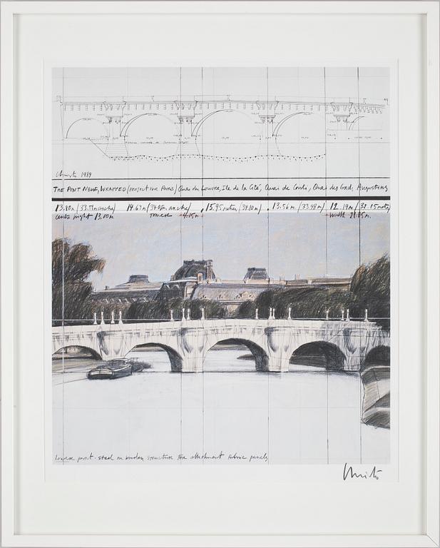 CHRISTO, färgoffsetlitografi, sign i blyerts.