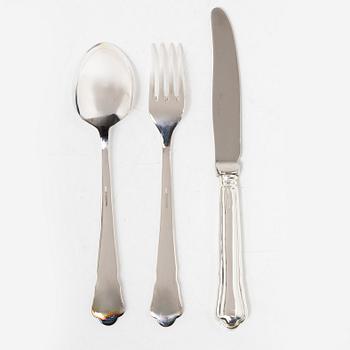 A 36-piece silver cutlery service, model Chippendale, EJA, 20207.