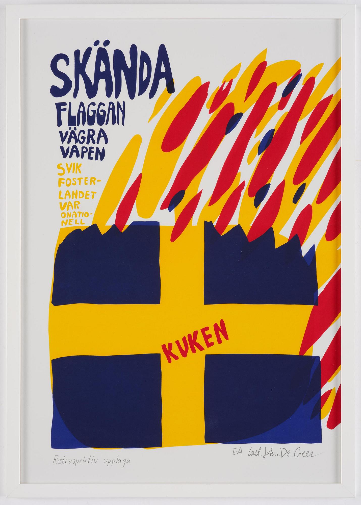 Carl Johan De Geer, "Skända flaggan - Vägra vapen".