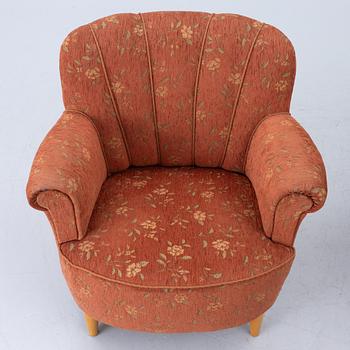 Pair of armchairs, Swedish modern, mid-20th century.