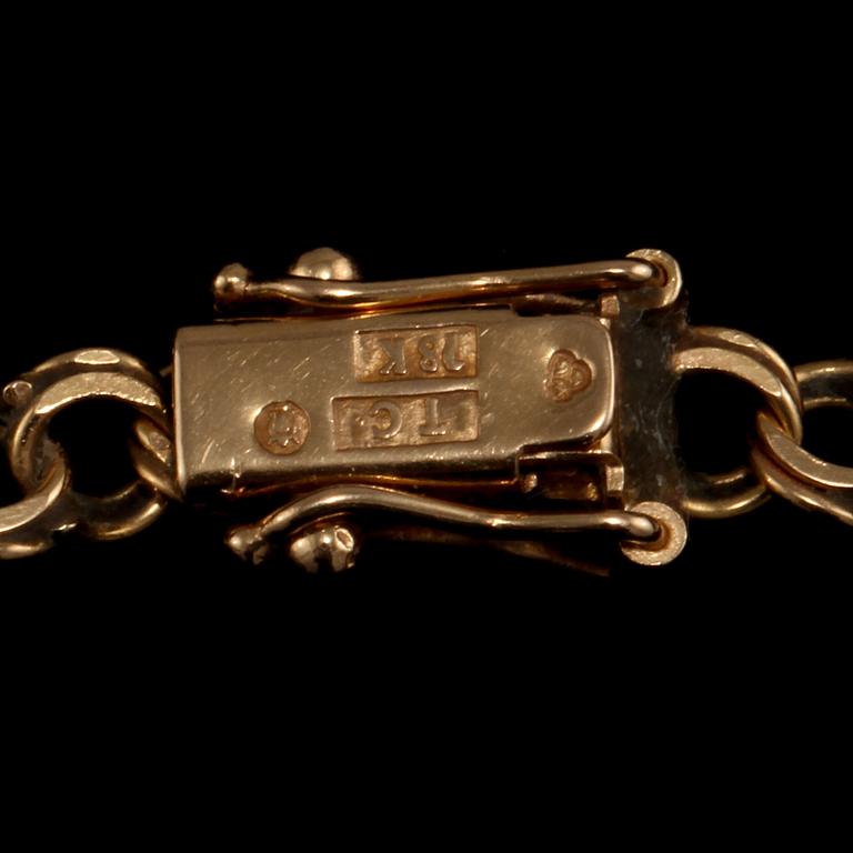 COLLIER, 18k guld, Tore Clareus, Stockholm, 1900-talets tredje kvartal. Vikt 19 g.