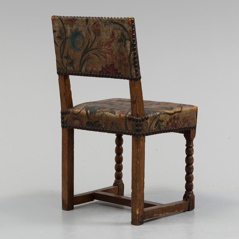 A baroque chair, late 17th or early 18th century.
